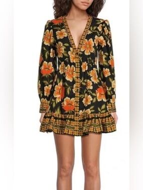 NWOT Chelsea & Violet Ella Floral Print V-Neck A-Line Mini Dress